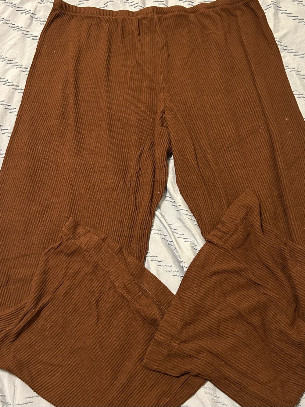 Ribbed Wide-Leg Lounge Pants - Picture 3 of 3